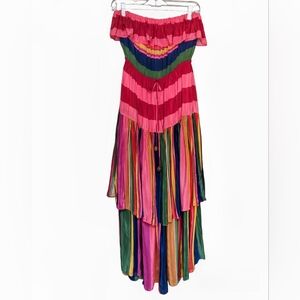 FARM Rio Multicolor Striped Maxi Dress